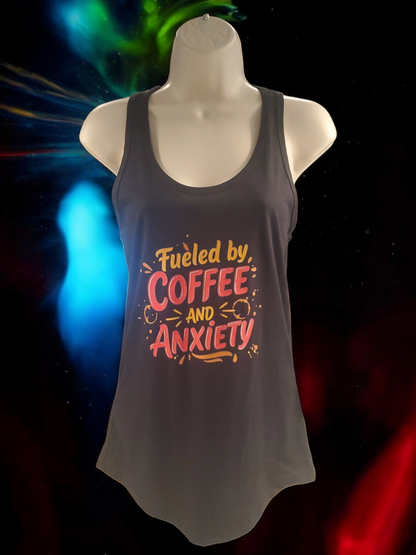 Fueled by Coffee and Anxiety Woman's T-shirt/Tank Top