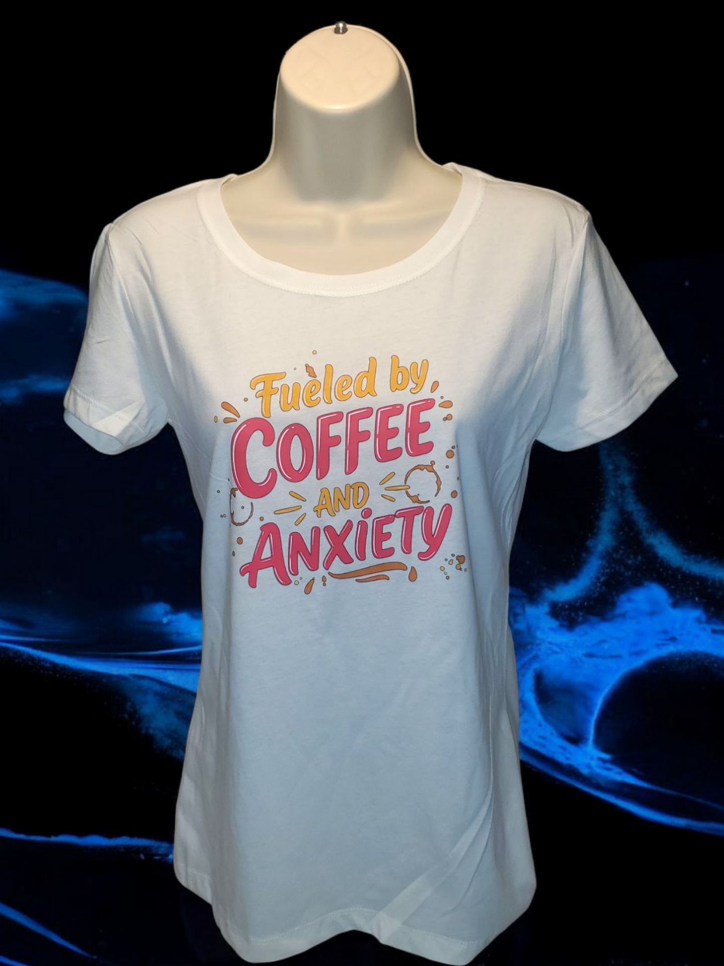 Fueled by Coffee and Anxiety Woman's T-shirt/Tank Top
